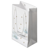 Sac cadeau Baby shower Gold Stars & Clouds (Devant Angle)