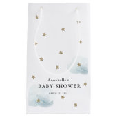 Sac cadeau Baby shower Gold Stars & Clouds (Devant)