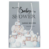 Sac cadeau Baby shower maison de neige (Dos)