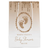 Sac cadeau Baby shower Parties scintillant or (Dos)
