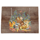 Sac cadeau Baby shower pour animaux de bois (Devant)