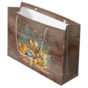 Sac cadeau Baby shower pour animaux de bois