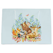Sac cadeau Baby shower pour animaux de bois (Devant)