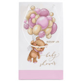 Sac cadeau Baby shower pour bear Pink Balloons (Dos)