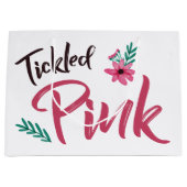 Sac cadeau Baby shower rose chiche (Devant)