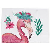 Sac cadeau Baby shower rose chiche (Dos)