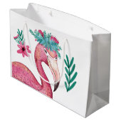 Sac cadeau Baby shower rose chiche (Dos Angle)