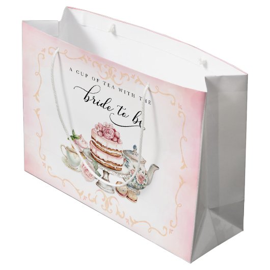 Sac Cadeau Baby Shower Thème Tea Party – Futur Mar (Dos Angle)