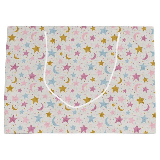 Sac cadeau baby shower - Twinkle Twinkle Twilight (Devant)