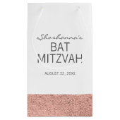 Sac cadeau Bat mitzvah rose Gold Brushstroke (Dos)