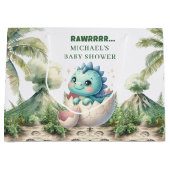 Sac Cadeau Bébé Dino Naissance Imminente Décoratio (Devant)