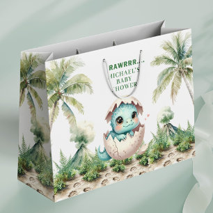 Sac Cadeau Bébé Dino Naîtra Bientôt Thème de Baby