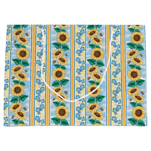 Sac cadeau Bees Sunflowers (Devant)