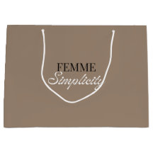 Sac cadeau beige