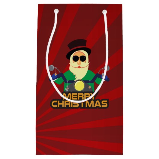 Sac cadeau Biker Père Noël (Devant)