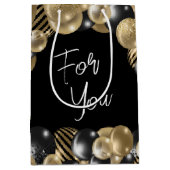 Sac cadeau Black Gold Parting Favoriser pour les c (Devant)