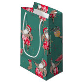 Sac cadeau Black Tropical Père Noël (Devant Angle)