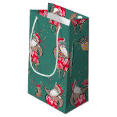 Sac cadeau Black Tropical Père Noël (Dos Angle)