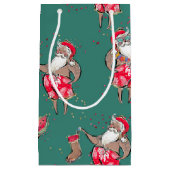 Sac cadeau Black Tropical Père Noël (Devant)