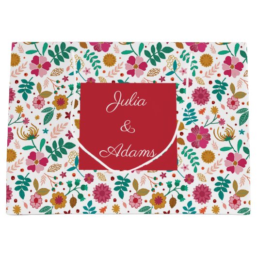 Sac cadeau blanc aux multiples couleurs (Devant)