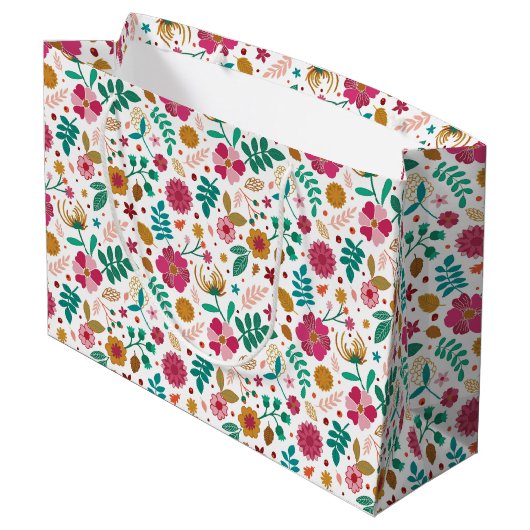 Sac cadeau blanc aux multiples couleurs (Dos Angle)