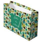 Sac cadeau blanc des toucans (Devant Angle)