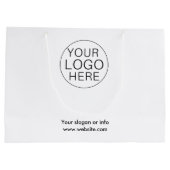 Sac cadeau blanc logo personnalisé pour les entrep (Dos)