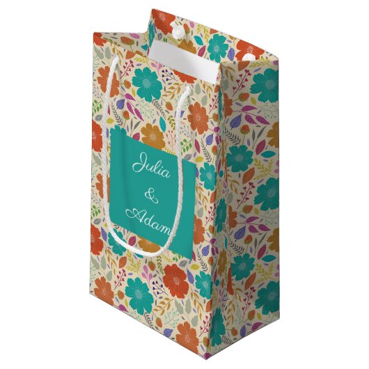 Sac cadeau blanc Zinnia (Devant Angle)