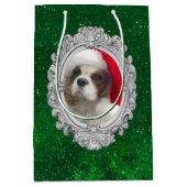 Sac cadeau Blenheim Père Noël Cavalier Spaniel  (Devant)