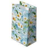 Sac cadeau bleu avec marguerite (Dos Angle)