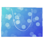 Sac cadeau bleu avec poignées de corde blanche (Dos)