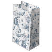 Sac cadeau bleu de Boston Toile (Dos Angle)