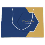 Sac cadeau bleu d'entreprise (Devant)