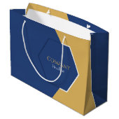 Sac cadeau bleu d'entreprise (Dos Angle)