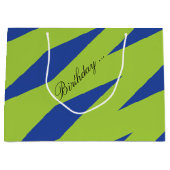 Sac cadeau bleu et vert (Devant)