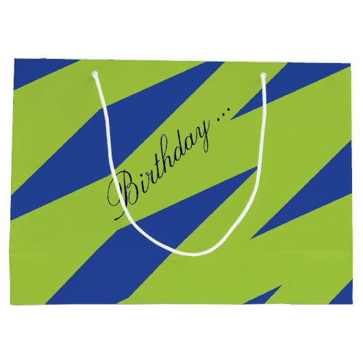 Sac cadeau bleu et vert (Dos)