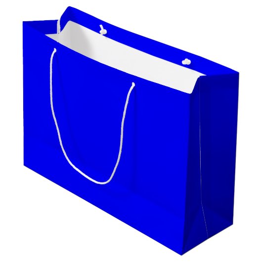 Sac cadeau bleu grand (Devant Angle)
