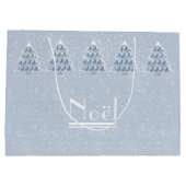 Sac cadeau bleu Joyoux Noel (Dos)