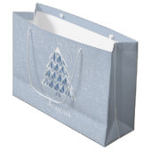 Sac cadeau bleu Joyoux Noel (Devant Angle)