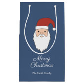 Sac cadeau bleu nuit & Père Noël (Devant)