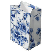 Sac cadeau Blue Bloom (Devant Angle)