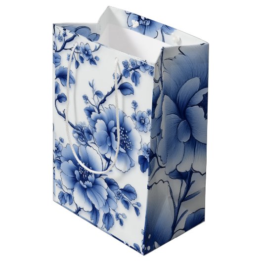 Sac cadeau Blue Bloom (Dos Angle)