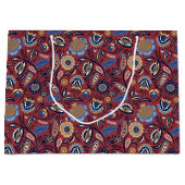 Sac cadeau - Boho Bold Floral Rouge (Devant)