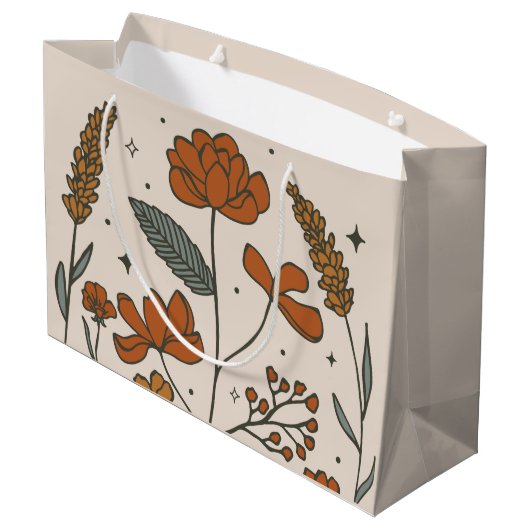 Sac cadeau Boho Fleur sauvage (Dos Angle)