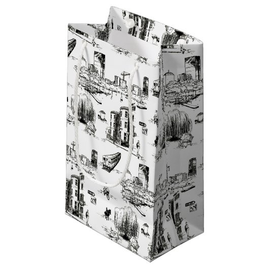 Sac cadeau Boston Toile (Devant Angle)