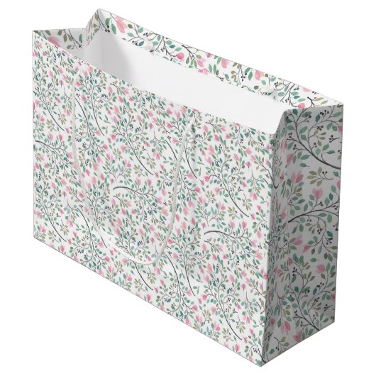 Sac cadeau Bougainvillea Aquarelle (Devant Angle)