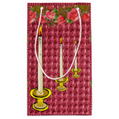 Sac cadeau Bougies florales rouges (Dos)