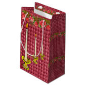 Sac cadeau Bougies florales rouges (Dos Angle)
