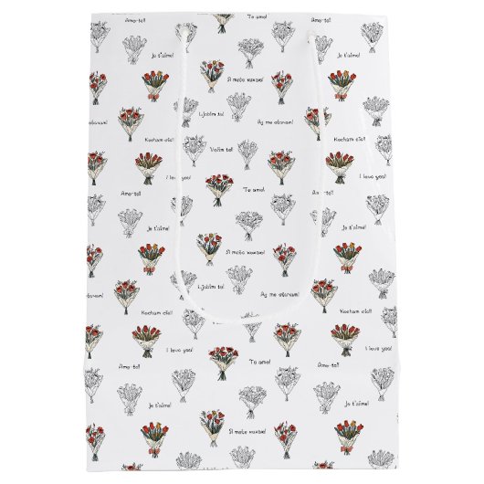 Sac cadeau Bouquet de fleurs (Dos)