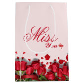 Sac cadeau Bouquet rouge de fleurs (Devant)